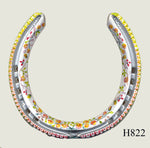 Patterned Style Hand Painted Horseshoes - By Gillian Kingslake
