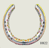 Patterned Style Hand Painted Horseshoes - By Gillian Kingslake