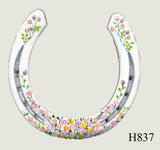Floral Style Hand Painted Horseshoes - By Gillian Kingslake