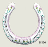Thistle Hand Painted Horseshoes - By Gillian Kingslake
