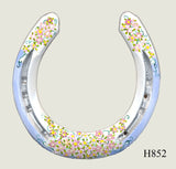 Floral Style Hand Painted Horseshoes - By Gillian Kingslake