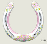 Floral Style Hand Painted Horseshoes - By Gillian Kingslake