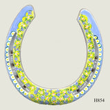 Floral Style Hand Painted Horseshoes - By Gillian Kingslake