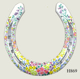 Floral Style Hand Painted Horseshoes - By Gillian Kingslake