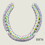 Patterned Style Hand Painted Horseshoes - By Gillian Kingslake