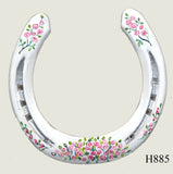 Floral Style Hand Painted Horseshoes - By Gillian Kingslake