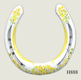 Floral Style Hand Painted Horseshoes - By Gillian Kingslake