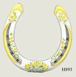 Floral Style Hand Painted Horseshoes - By Gillian Kingslake