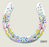 Floral Style Hand Painted Horseshoes - By Gillian Kingslake