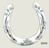 Thistle Hand Painted Horseshoes - By Gillian Kingslake