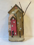 Pink Village Key Hanger - By Emma Frame