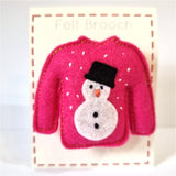 Christmas Jumper Brooch - by Lucy Jackson