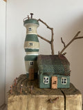 Lighthouse and Cottage - by Emma Frame