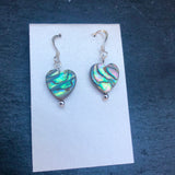 Paua Shell and Silver Bead Earrings - by Mhairi Sim - Girl Paua