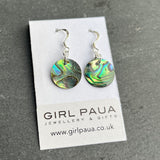 Paua Shell Natural Earrings - by Mhairi Sim - Girl Paua