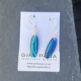 Blue Drop Paua Shell  Earrings - by Mhairi Sim - Girl Paua
