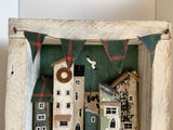 Red Door Village Wall Art/Key/Lead Hanger - by Emma Frame