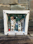 Red Door Village Wall Art/Key/Lead Hanger - by Emma Frame