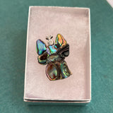 Mosaic Paua Shell Brooches - by Mhairi Sim - Girl Paua