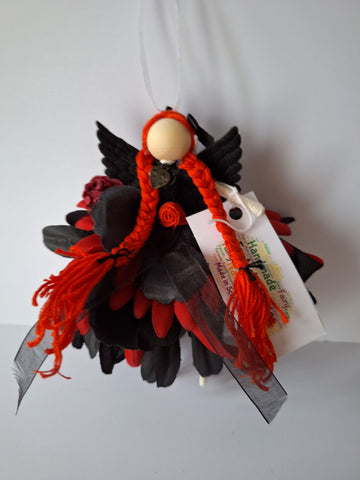 Flower Fairies in Black and Red - by Jackie Fotheringham - Nanny Mafia