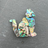 Mosaic Paua Shell Brooches - by Mhairi Sim - Girl Paua