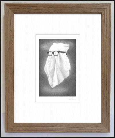 'The Ghost of Eric Morecambe'  print in a solid wood frame - by Keith Pirie