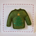 Christmas Jumper Brooch - by Lucy Jackson