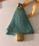 Handmade ceramic tree decoration- by Claire Farmer - Little Bird Ceramics