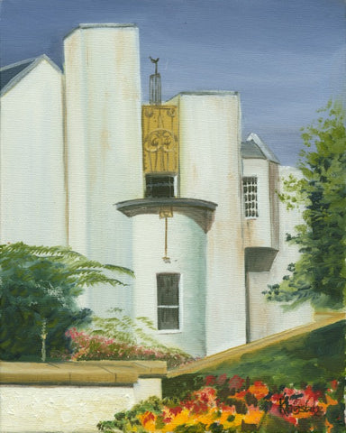 'House for an Art Lover side view' Mounted Print by Gillian Kingslake