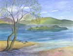 "Loch lomond from Duck Bay" - Unframed Original Watercolour By Gillian Kingslake
