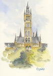 "Glasgow University Tower" Original Watercolour By Gillian Kingslake