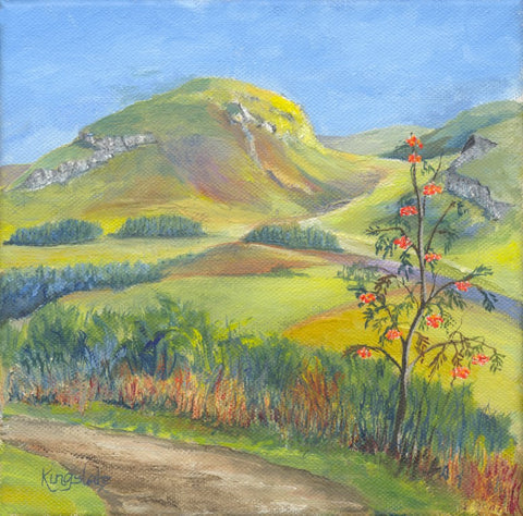 'Young Rowan, West Highland Way - towards Dumgoyne' Framed Original oil by Gillian Kingslake