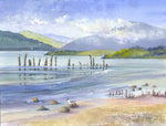 'Lifting Clouds, Lomond Shores' Framed Original Watercolour by Gillian Kingslake