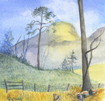 "Dumgoyne" - unframed original watercolour - by Gillian Kingslake