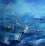 'Plunging into Wild Seas' Framed Original Oil by Gillian Kingslake