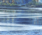 'White Wind across Dark Water' Framed Original Oil by Gillian Kingslake