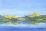 "Mirror Calm, Loch Lomond" - unframed original watercolour - by Gillian Kingslake