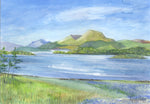 "Spring Bluebells, Ross Priory" - unframed original watercolour - by Gillian Kingslake