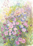 "Wild Flower Garden for Bees and Butterflies" - Unframed Original Watercolour By Gillian Kingslake