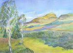 'Dumgoyne from Ardinning Nature Reserve' Framed Original Watercolour by Gillian Kingslake