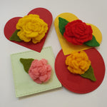 Rose Felt Brooches - by Lucy Jackson