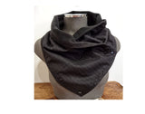 Neck Warmer Scarf Black Waves - by Lucy Jackson