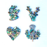 Paua Shell Mosaic Box Frames - by Mhairi Sim - Girl Paua