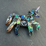Mosaic Paua Shell Brooches - by Mhairi Sim - Girl Paua