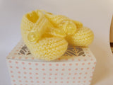Lemon Crossover Baby Shoes by Caroline Bruce
