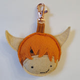 Highland Cow Keyring - by Lucy Jackson