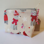 Winter Animals Cotton Purse - by Lucy Jackson
