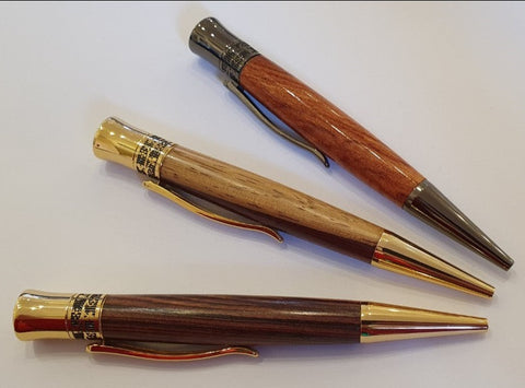 Turned Wooden Pens in Rosewood by Neil Paterson