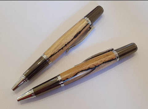 Turned Wooden Pens in Spalted Beech by Neil Paterson