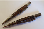 Turned Wooden Pens in Black Palm by Neil Paterson